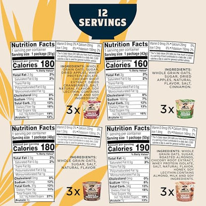 Quaker Instant Oatmeal Express Cups, 4 Flavor Variety Pack, 1.76 Ounce (Pack of 12) - Fresh Hearth