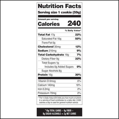 Quest Nutrition Chocolate Chip Protein Cookie, 15g Protein, 1g Sugar, 2g Net Carbs, Keto Friendly, High Protein, Low Carb; 12 Count - Fresh Hearth