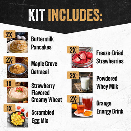 Ready Hour Breakfast Bucket (128 Servings), Emergency Food Supply, Emergency Food Kit, 25 - Year Shelf Life Food, Survival Food Buckets, Long - Lasting Food Supply, Flood - Safe Container - Fresh Hearth