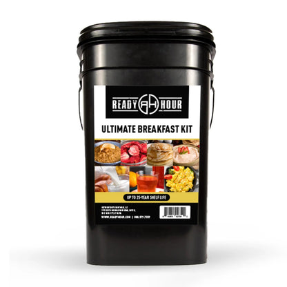 Ready Hour Breakfast Bucket (128 Servings), Emergency Food Supply, Emergency Food Kit, 25 - Year Shelf Life Food, Survival Food Buckets, Long - Lasting Food Supply, Flood - Safe Container - Fresh Hearth