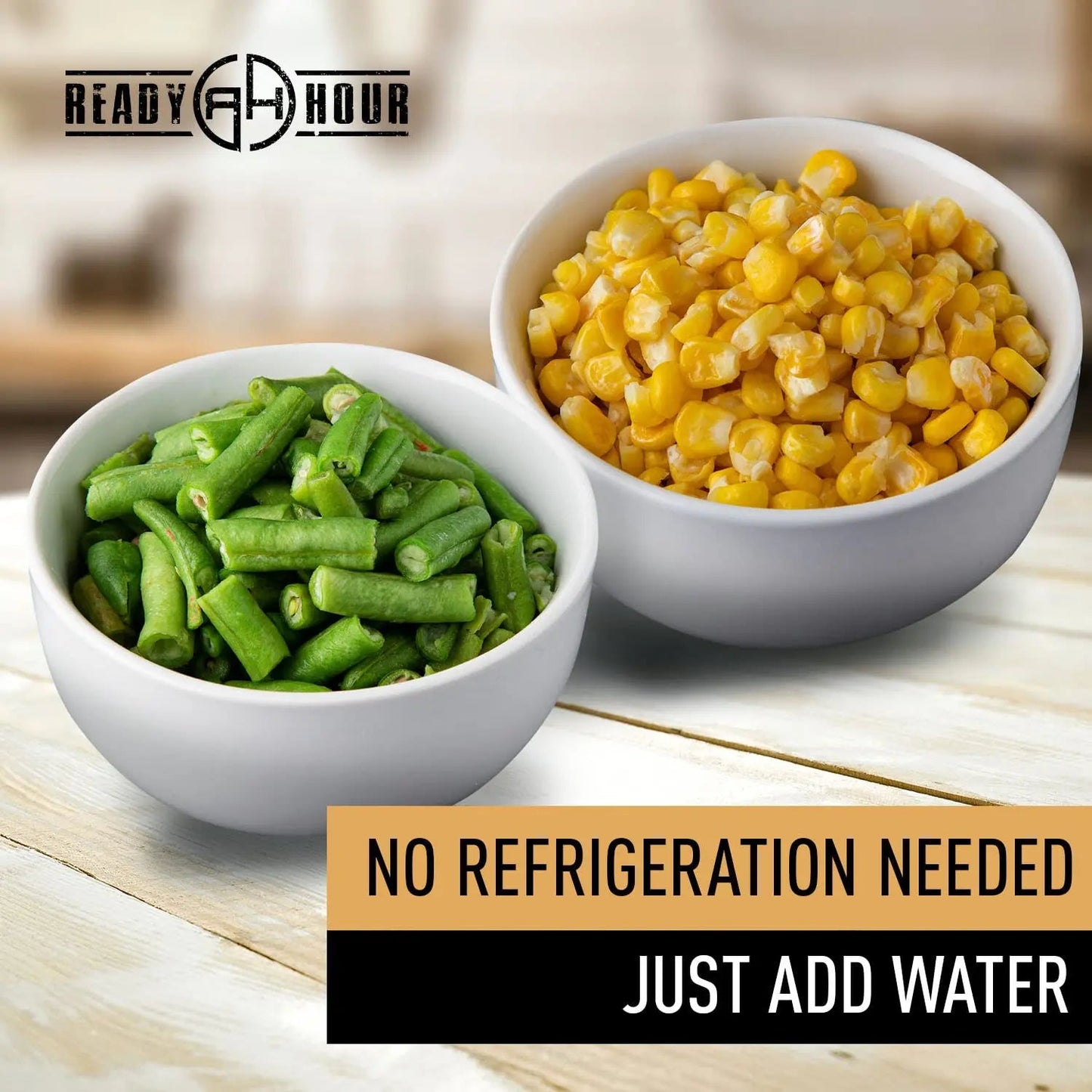 Ready Hour, Fruit & Veggie Mix, Non - Perishable Freeze - Dried Food, 30 - Year Shelf Life, Portable Emergency and Adventure Food Supply, Durable Flood Safe Container, 56 Servings - Fresh Hearth