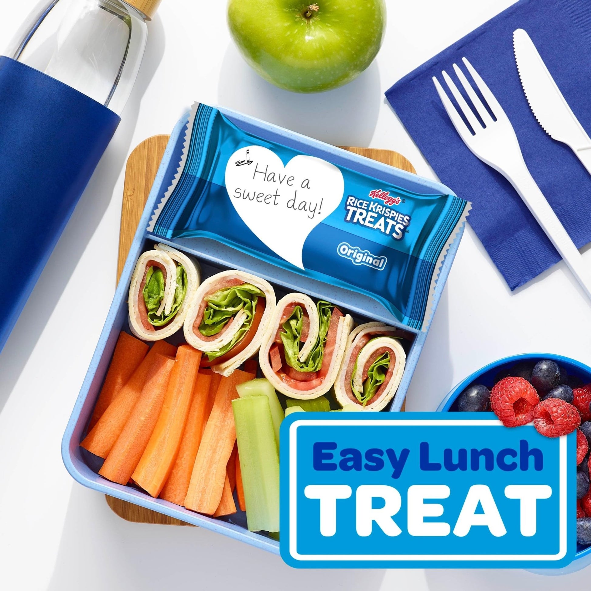 Rice Krispies Treats Crispy Marshmallow Squares, Kids Snacks, Snack Bars, Original, 31.2oz Box (40 Bars) - Fresh Hearth