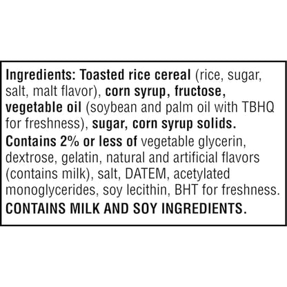 Rice Krispies Treats Crispy Marshmallow Squares, Kids Snacks, Snack Bars, Original, 31.2oz Box (40 Bars) - Fresh Hearth