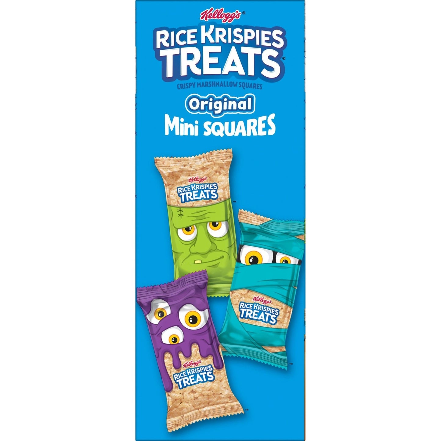 Rice Krispies Treats Crispy Mini Marshmallow Squares, Trick - or - Treat Snacks, Halloween Pack, Original, 23.2oz Box (60 Bars) - Fresh Hearth
