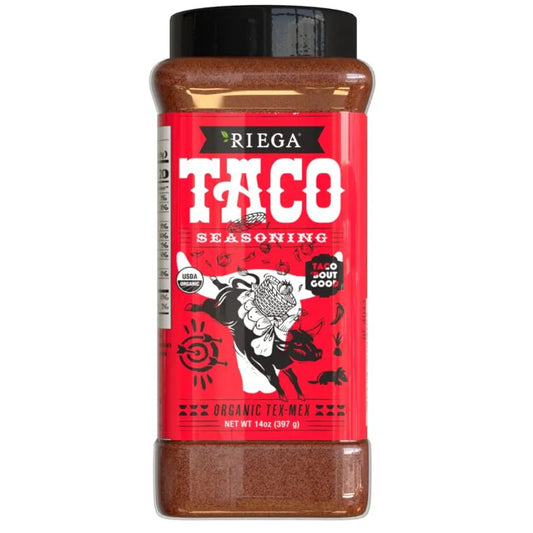 Riega Organic Taco Seasoning, Perfect Tex Mex Spice Mix for Taco Tuesday and Chili 14 Ounce (Pack of 1) - Fresh Hearth