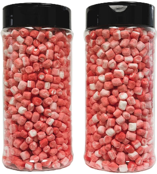 Sarah's Candy Factory 2.7 Oz (2 PACK) Dehydrated Peppermint Marshmallow Bits in Reusable Jar - Fresh Hearth
