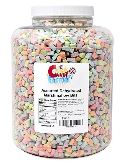 Sarah's Candy Factory Assorted Dehydrated Marshmallow Bits in Jar, 2.5 Lbs (updated) - Fresh Hearth