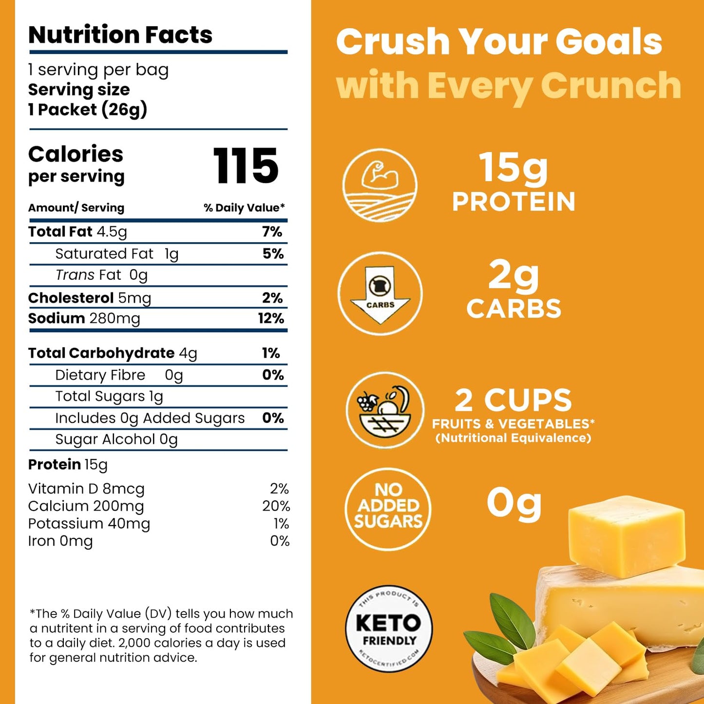 Schoolyard Keto Snacks - Cheddar Cheese - 15g Protein Puffs, Low Carb, Low Sugar - Gluten Free, Healthy & Diabetic Friendly, High Protein, Low Calorie snacks for Kids & Adults, USA Made, 12 Pack - Fresh Hearth