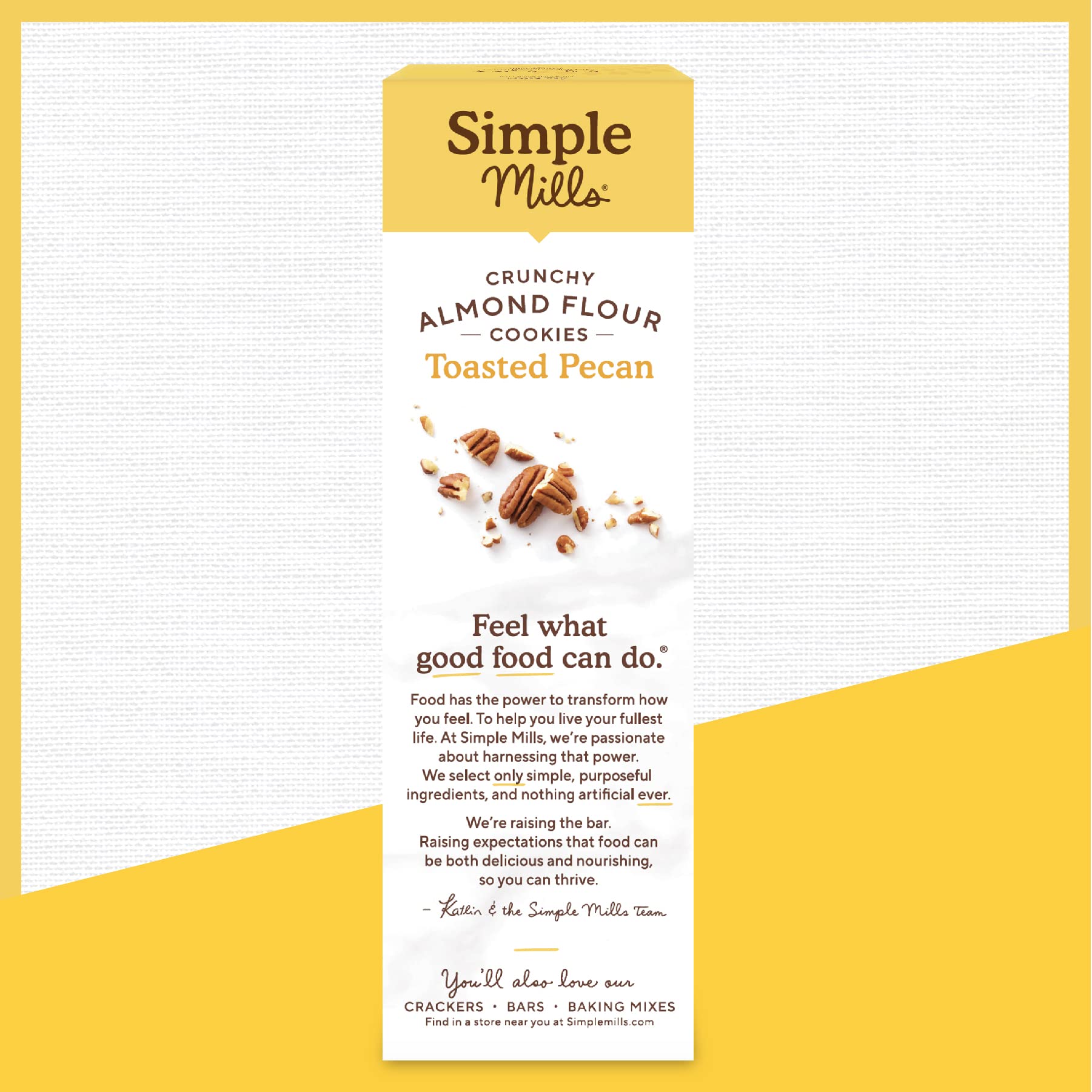 Simple Mills Almond Flour Crunchy Cookies, Toasted Pecan - Gluten Free, Vegan, Healthy Snacks, Made with Organic Coconut Oil, 5.5 Ounce (Pack of 3) - Fresh Hearth