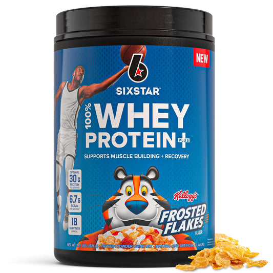 Six Star Whey Protein Powder Plus - Muscle Building & Recovery Formula with Whey Isolate Powder, BCAAs, 30g Protein, Immune Support - Post - Workout Supplement - Kellogg’s Frosted Flakes Flavor, 1.8 lbs - Fresh Hearth