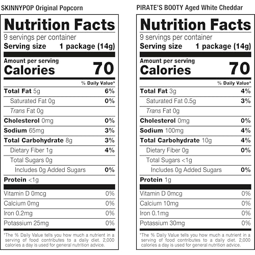 SkinnyPop & Pirate's Booty, Trick or Treat Snack Bags, Gluten - Free Snacks, 0.5oz, 18 Count - Fresh Hearth