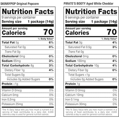 SkinnyPop & Pirate's Booty, Trick or Treat Snack Bags, Gluten - Free Snacks, 0.5oz, 18 Count - Fresh Hearth