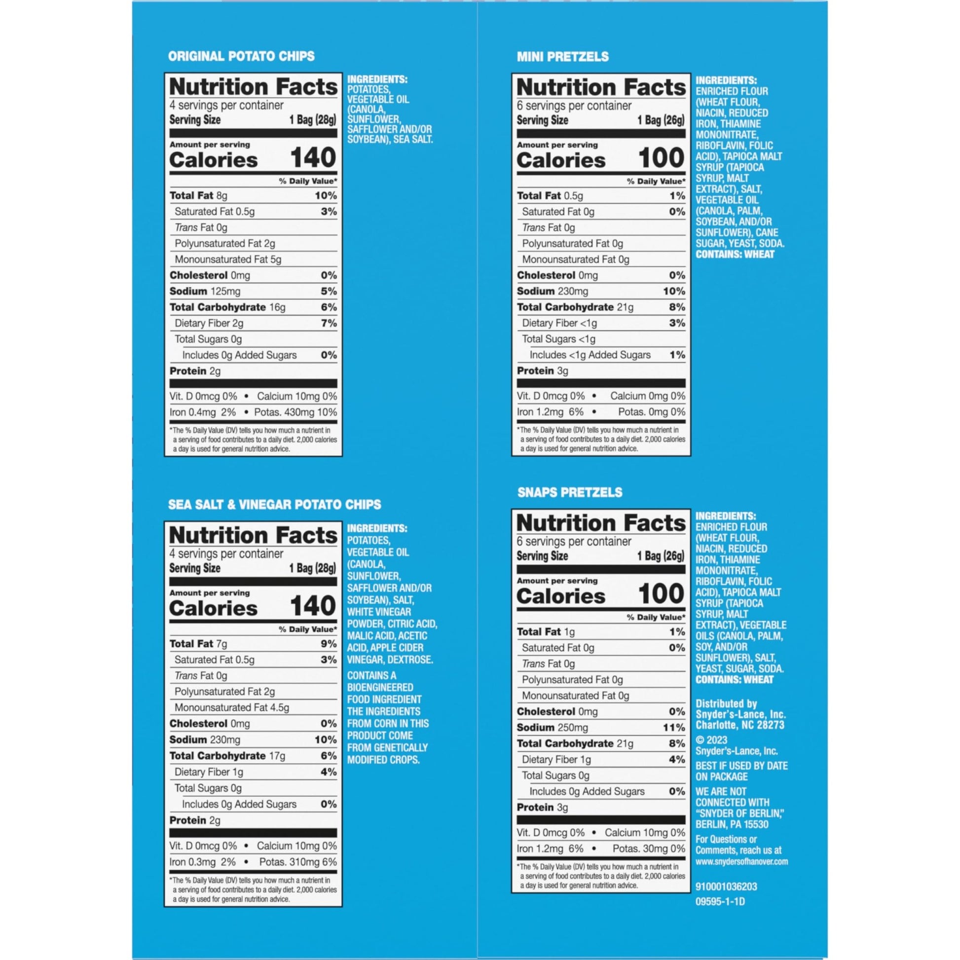 Snyder's of Hanover and Cape Cod Classic Mix Variety Pack, 20 Count Snack Bags - Fresh Hearth