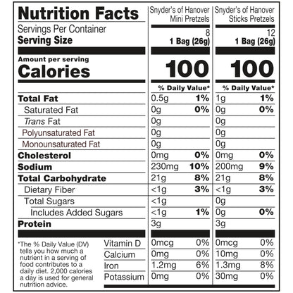 Snyder's of Hanover Variety Pack Pretzels, 20 Count 0.92 Oz - Fresh Hearth