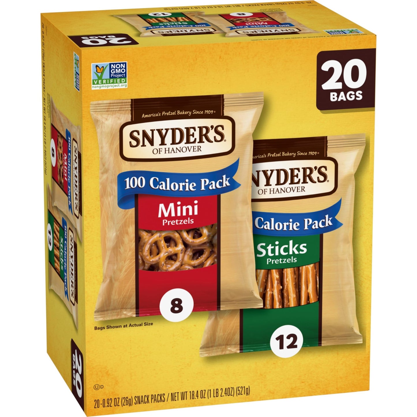 Snyder's of Hanover Variety Pack Pretzels, 20 Count 0.92 Oz - Fresh Hearth