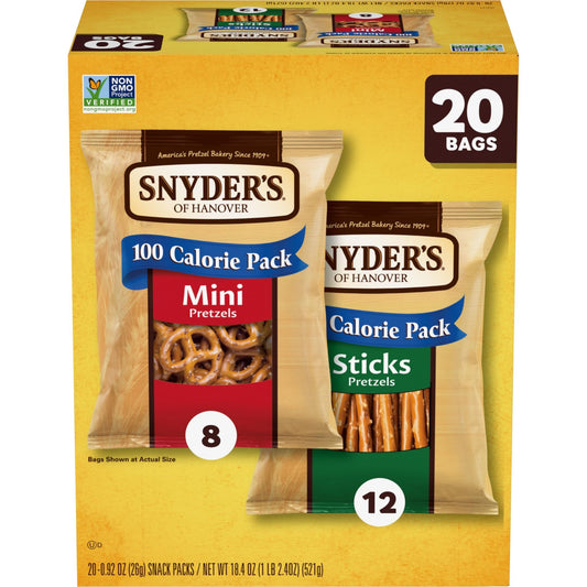 Snyder's of Hanover Variety Pack Pretzels, 20 Count 0.92 Oz - Fresh Hearth