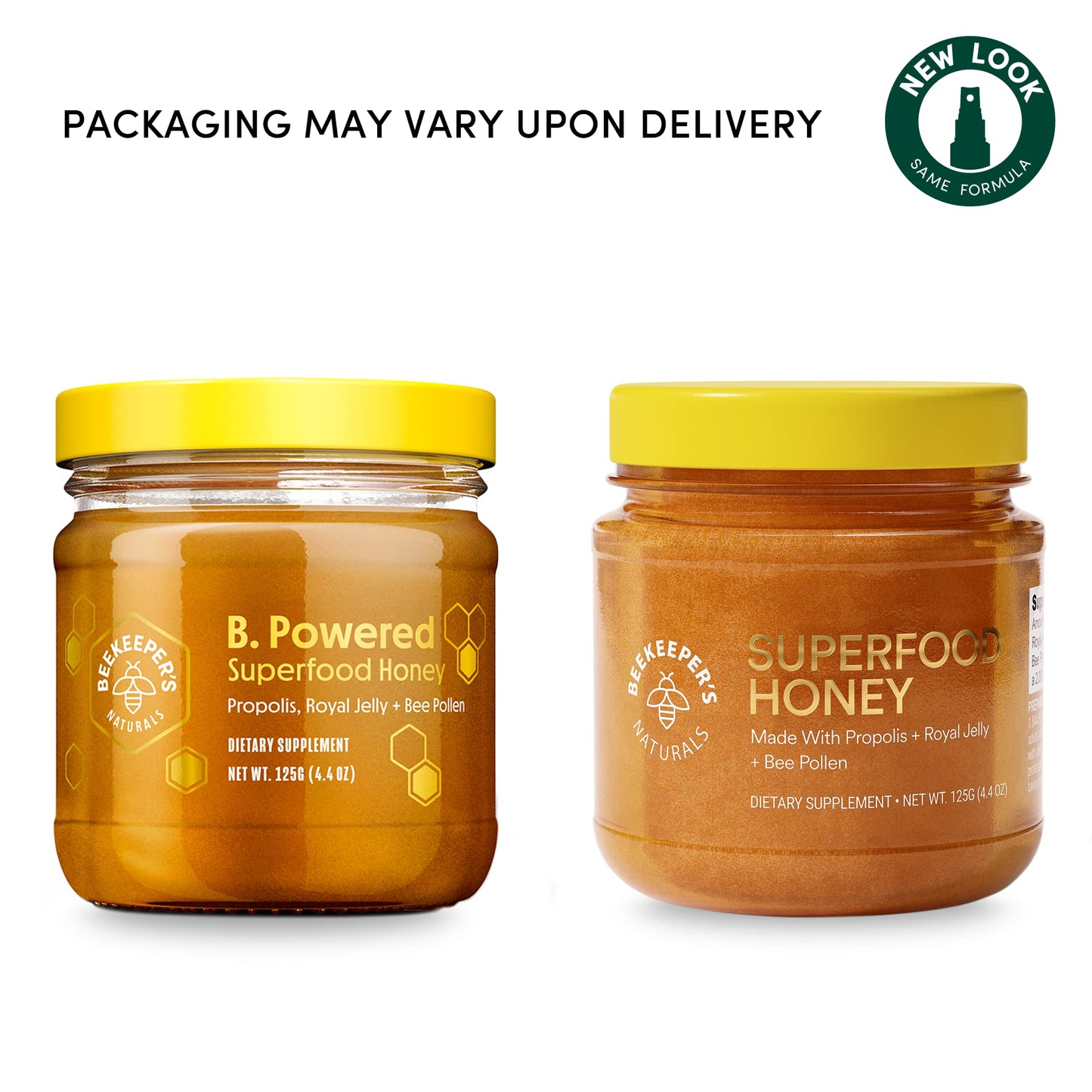 Superfood Honey by Beekeeper's Naturals - Bee Pollen, Royal Jelly, Propolis, Honey - Natural Energy, Immune Support, Mental Clarity, Athletic Performance (4.4 oz) - Fresh Hearth