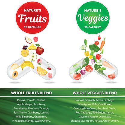 Superfood MD Fruits & Veggies Supplement - Whole Food Natural Superfoods - Supports Energy Levels, with Aloe Vera - Soy Free - 90 Count (Pack of 2) - Fresh Hearth