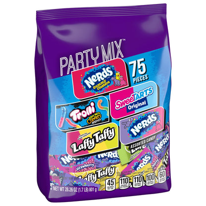 SweeTARTS Variety Party Mix, Individually Wrapped Assorted Candy, 28.6 Ounce (75 Count) - Fresh Hearth