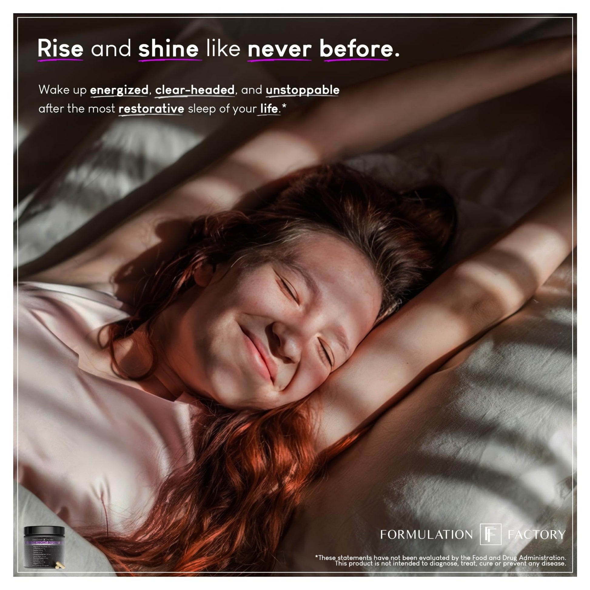The Night Before 10 - in - 1 Midnight Maximizer Sleep Aid, Stress Relief, Cognition, Relaxation, Recovery, Focus, Magnesium Glycinate, L - Theanine & More, (120 Capsules – 2 Month Supply) - Fresh Hearth