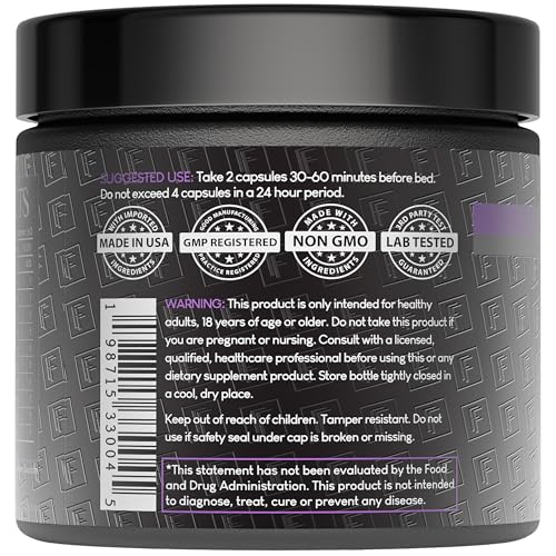 The Night Before 10 - in - 1 Midnight Maximizer Sleep Aid, Stress Relief, Cognition, Relaxation, Recovery, Focus, Magnesium Glycinate, L - Theanine & More, (120 Capsules – 2 Month Supply) - Fresh Hearth