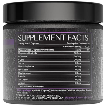The Night Before 10 - in - 1 Midnight Maximizer Sleep Aid, Stress Relief, Cognition, Relaxation, Recovery, Focus, Magnesium Glycinate, L - Theanine & More, (120 Capsules – 2 Month Supply) - Fresh Hearth