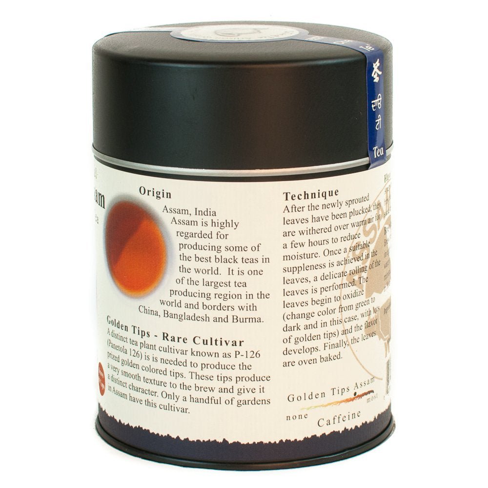 The Tao of Tea, Golden Tips Assam Black Tea, Loose Leaf, 3.5 Ounce Tin - Fresh Hearth