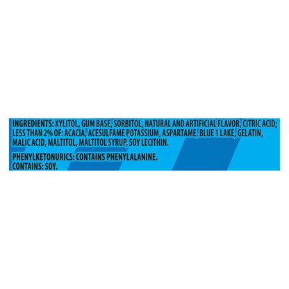 Trident Vibes SOUR PATCH KIDS Blue Raspberry Sugar - Free Chewing Gum, 4 Bottles of 40 Pieces (160 Total Pieces) - Fresh Hearth