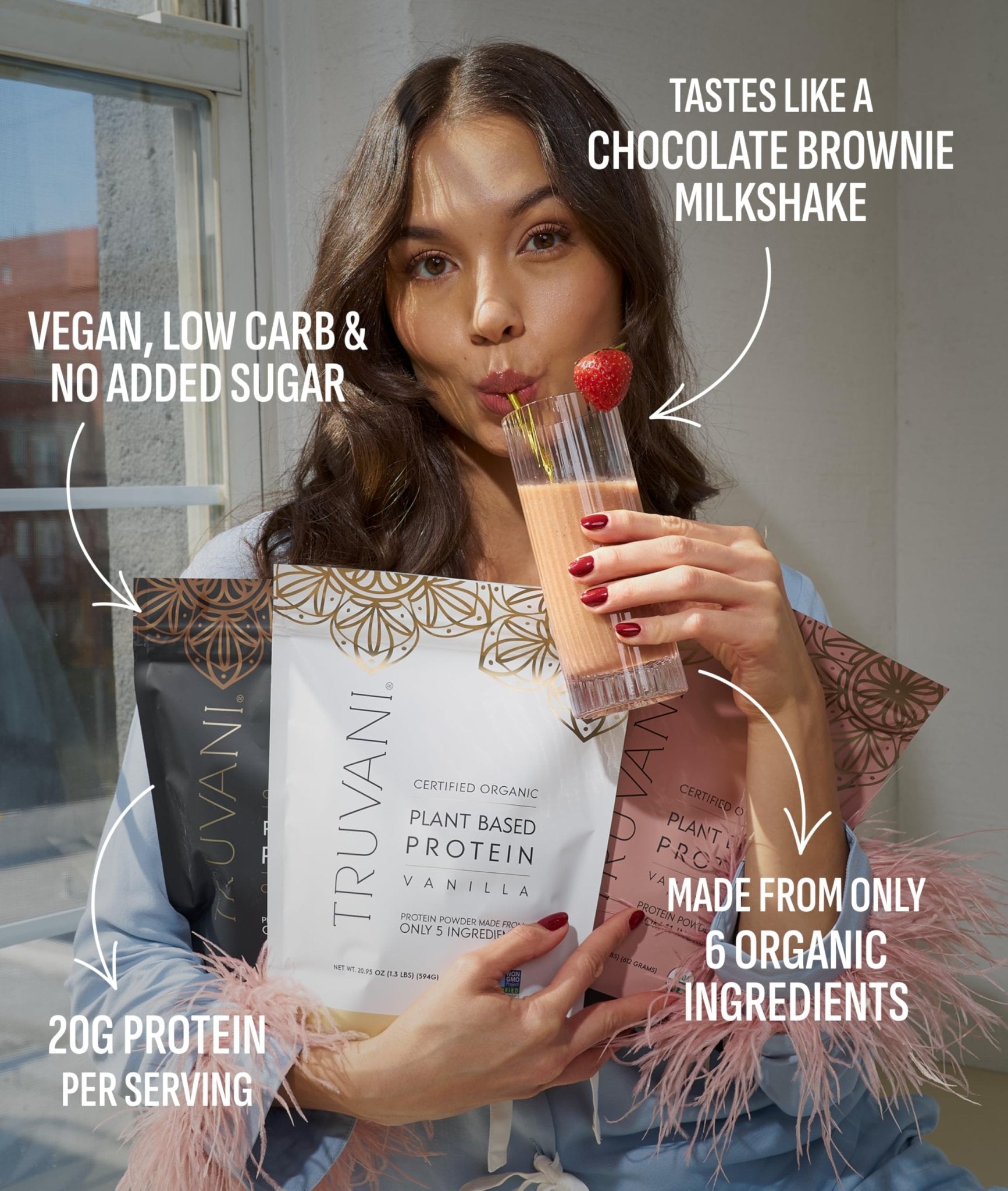 Truvani Vegan Pea Protein Powder | Chocolate | 20g Organic Plant Based Protein | 18 Servings | Keto | Gluten & Dairy Free | Low Carb | No Added Sugar - Fresh Hearth