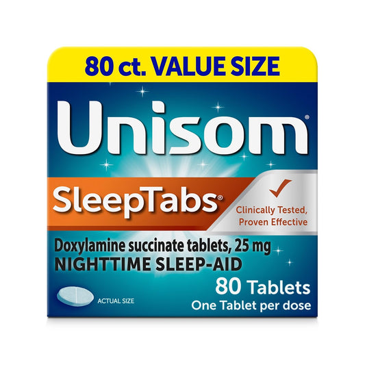 Unisom SleepTabs, Nighttime Sleep - aid, Doxylamine Succinate, 80 Tablets - Fresh Hearth