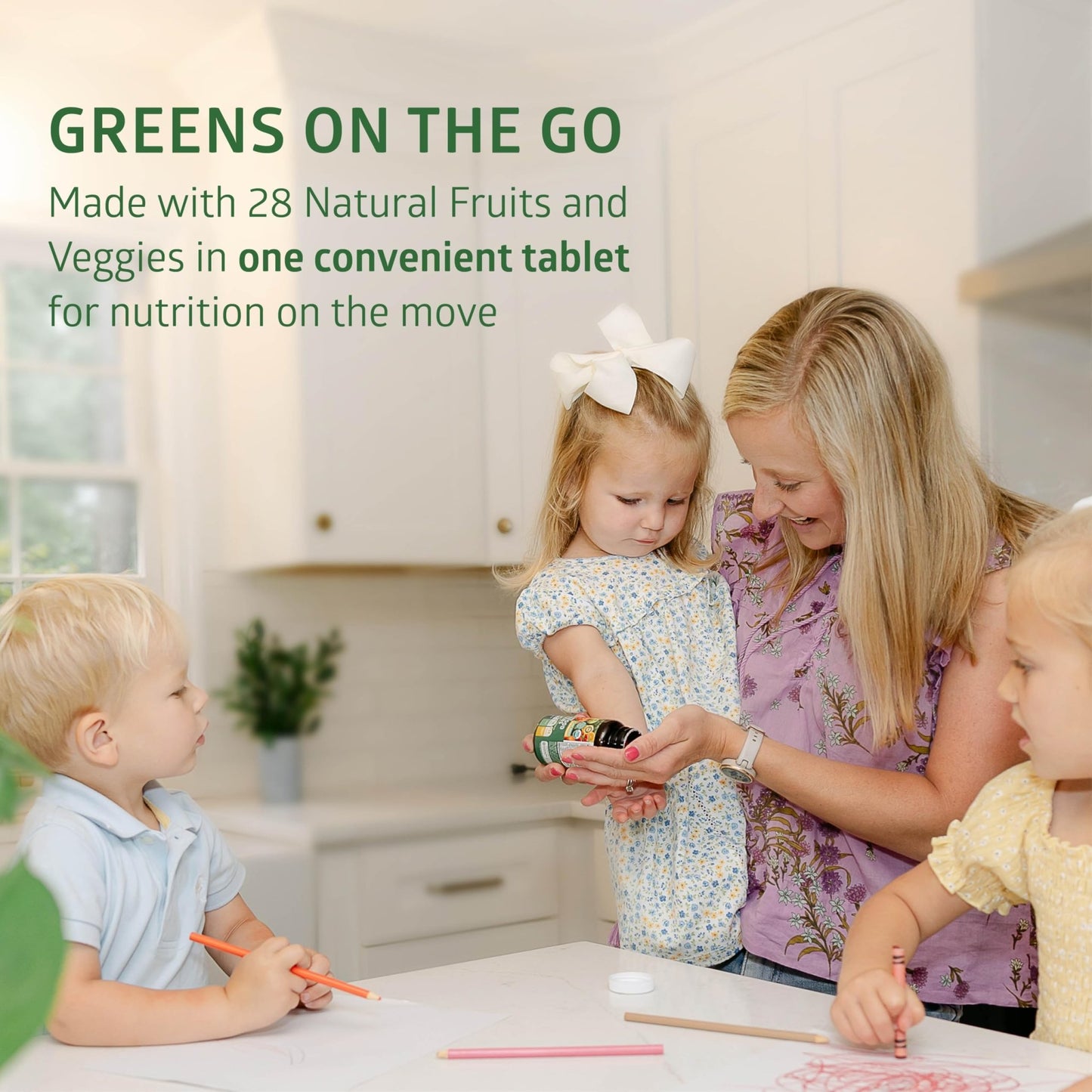 USDA Organic Superfood Greens [28 Powerful Ingredients] Natural Super Greens Capsules, Fruit and Veggie Supplement with Alfalfa, Beet Root and Ginger to Support Energy and Immunity, 60 Tablets - Fresh Hearth