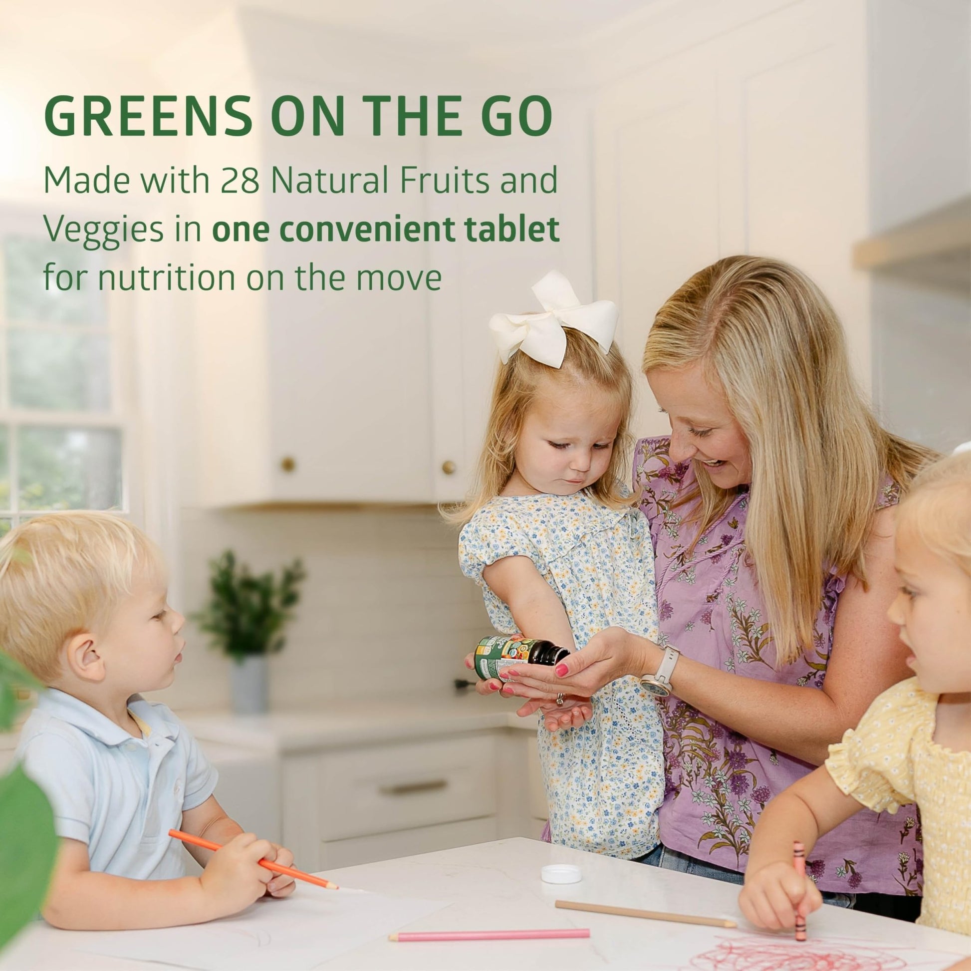 USDA Organic Superfood Greens [28 Powerful Ingredients] Natural Super Greens Capsules, Fruit and Veggie Supplement with Alfalfa, Beet Root and Ginger to Support Energy and Immunity, 60 Tablets - Fresh Hearth