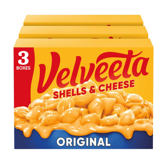 Velveeta Shells & Cheese Original Shell Pasta & Cheese Sauce, 3 ct Pack, 12 oz Boxes - Fresh Hearth