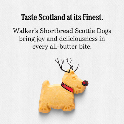 Walker's Shortbread Traditional Scottie Dog Shaped Cookies, All - Butter Shortbread Cookies, 3.9 Oz Box (Pack of 6) - Fresh Hearth