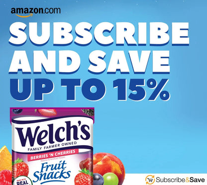 Welch's Fruit Snacks, Berries 'N Cherries, Individual Single Serve Bags, 0.8 oz (Pack of 40) - Fresh Hearth