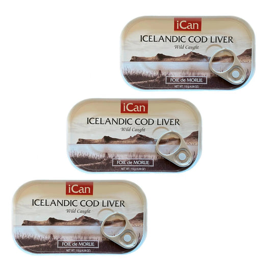 Wild Cod Liver Canned From Iceland 4.27oz pack of 3 - Fresh Hearth