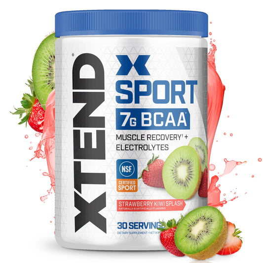 XTEND Sport BCAA Powder Strawberry Kiwi Splash - Electrolyte Powder for Recovery & Hydration with Amino Acids - 30 Servings - Fresh Hearth