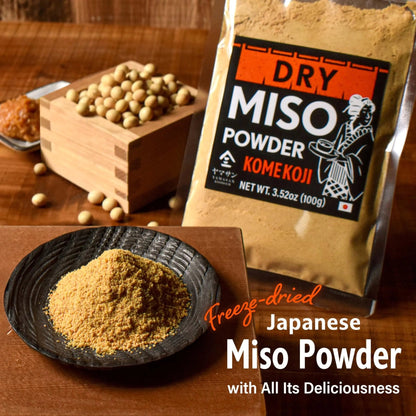 YAMASAN KYOTO UJI Japanese miso seasoning Dry Miso Seasoning, Freeze - Dried Miso Powder, No Additives, Vegan, Delicious Flavor for Various Foods, Made in Japan 100g(3.52oz) - Fresh Hearth
