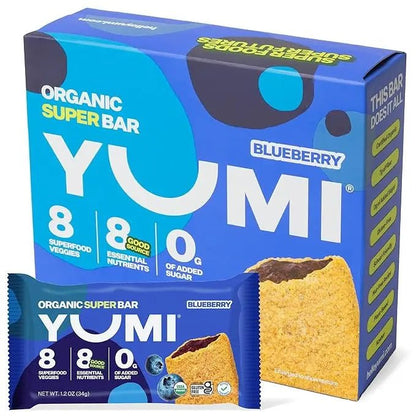 YUMI Organic Breakfast Superbar, Gluten - Free, No Added Sugar, 7+ Vegetables, Soft - Baked Crust, Healthy Snack Bars for Kids, School Safe, Healthy Alternative to Granola Bars or Cereal Bars, Strawberry (30ct) - Fresh Hearth