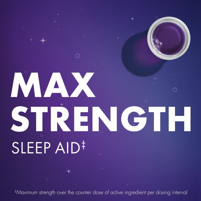 ZzzQuil, Sleep Aid, Nighttime Sleep Aid Liquid, 50 mg Diphenhydramine HCl, Fall Asleep Fast, Non - Habit Forming, Warming Berry Flavor, 12 FL OZ (Pack of 2) - Fresh Hearth
