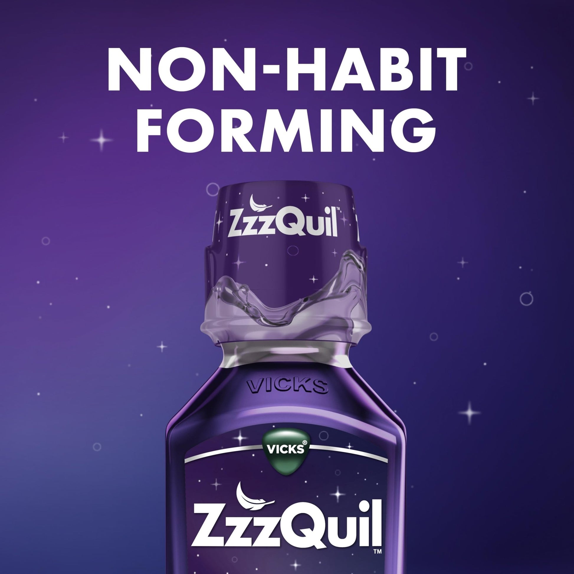 ZzzQuil, Sleep Aid, Nighttime Sleep Aid Liquid, 50 mg Diphenhydramine HCl, Fall Asleep Fast, Non - Habit Forming, Warming Berry Flavor, 12 FL OZ (Pack of 2) - Fresh Hearth