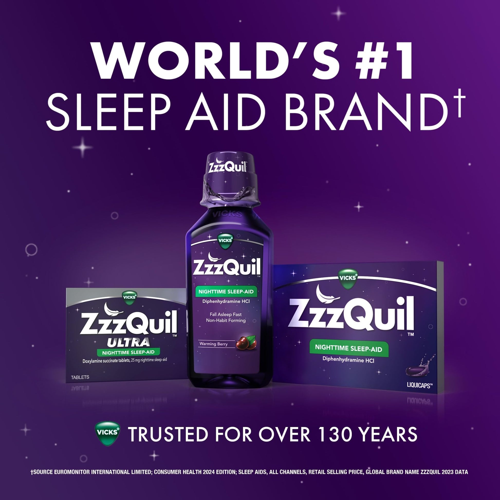 ZzzQuil ULTRA, Sleep Aid, Doxylamine Succinate 25mg, Sleep Aids for Adults, Nighttime Sleep Aid, 48 Tablets - Fresh Hearth