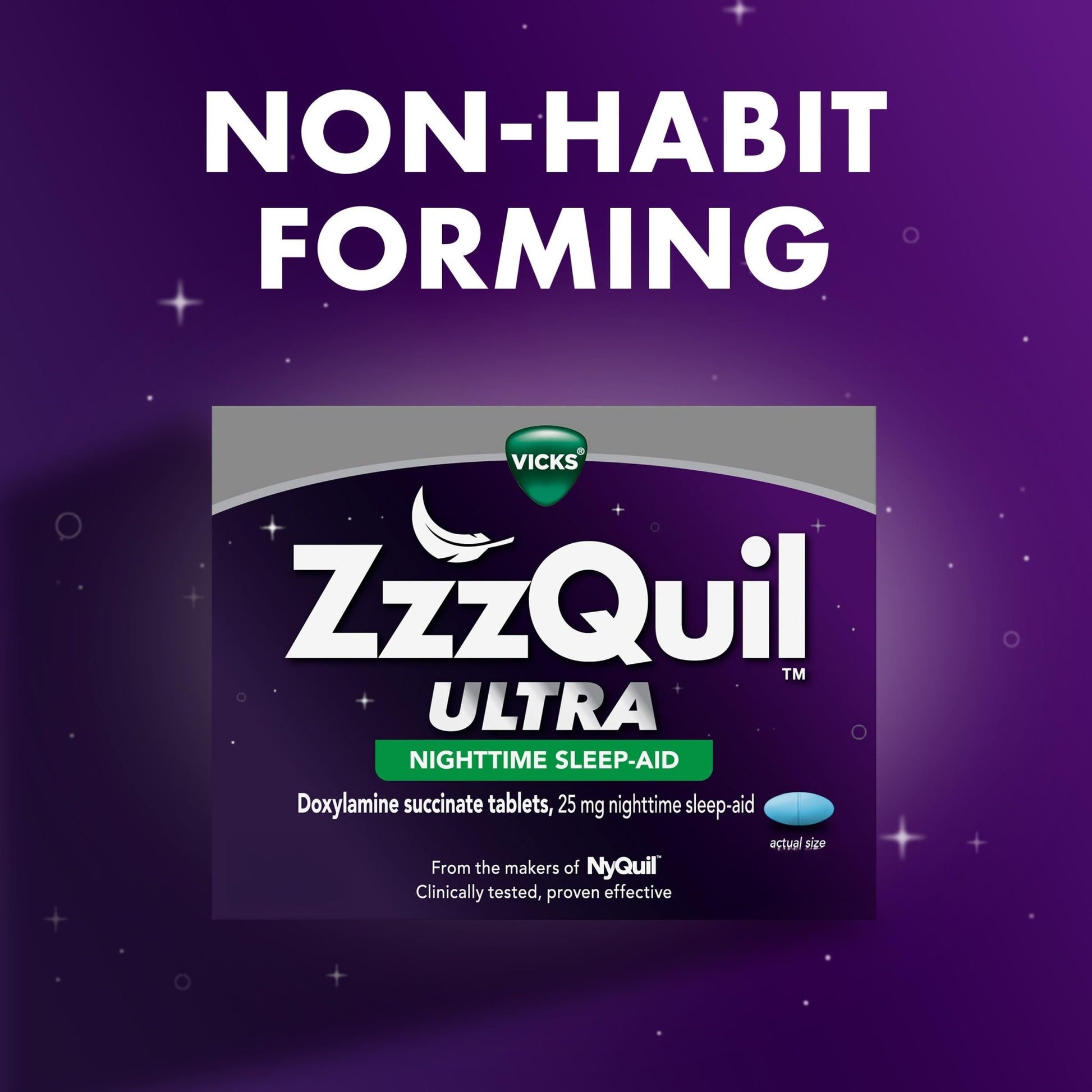 ZzzQuil ULTRA, Sleep Aid, Doxylamine Succinate 25mg, Sleep Aids for Adults, Nighttime Sleep Aid, 48 Tablets - Fresh Hearth