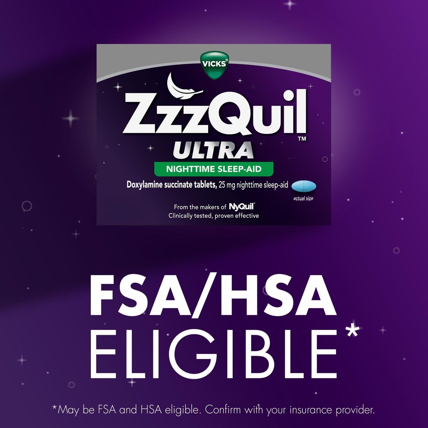 ZzzQuil ULTRA, Sleep Aid, Doxylamine Succinate 25mg, Sleep Aids for Adults, Nighttime Sleep Aid, 48 Tablets - Fresh Hearth